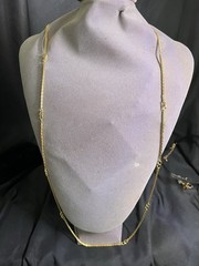 VINTAGE GOLD PLATED LONG TRI LONG GOLD CHAIN 33.5” 5.2MM