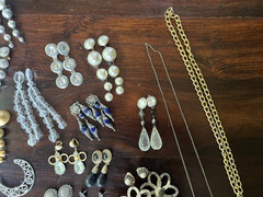 Vintage Costume Jewelry Lot 1980s/1990s Earrings Necklaces Bracelets-some signed