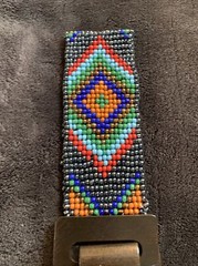 Southwest Handcrafted Multi Color Bead Stretchable Bohemian Belt Wooden Buckle