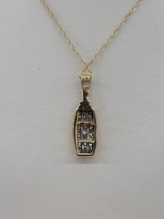 Round Cut Lab Created Diamond Woman Party Wear Pretty Pendent 14K Yellow Gold FN