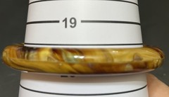 Vintage Chocolate Milk Glass Bangle Bracelet Marbled Caramel Brown 20cm or 7.8”