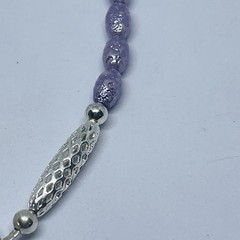 Fab 1950s Lavender Freshwater Pearls Necklace Orate Magnetic Clasp Japan VTG