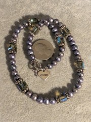 3 Beautiful Sterling And Rainbow Pearl Cultured Necklaces! 16 To 20 In Long! 925