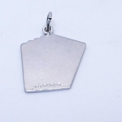Royal Flush Spades Playing Cards Vtg Silver Charm Necklace Pendant