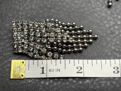 Vintage Rhinestone Dangle Chandelier Earrings Ball Chain Tassel Silver Tone