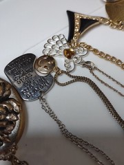 Lot Of 12 Pendant Necklaces Bows, Hearts, Angel, Skull Necklace Lot P38