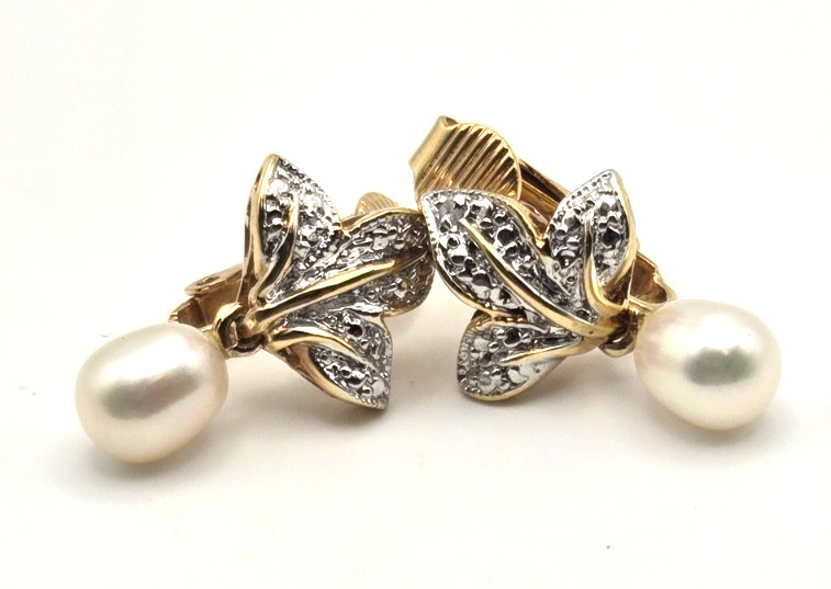 Vintage Sparkling Fancy Clip-On Earrings Gold/Silver Tone 1960s-1980s