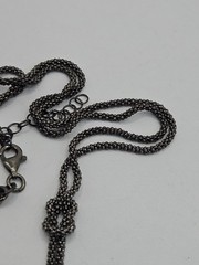 Vintage Sterling Silver Knotted Rope Chain Necklace