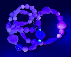 Fiery Opalite Opalescent Glass Beaded Necklace Glowers Vintage