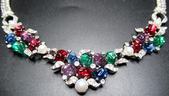 JOMAZ Ultra RARE Fruit Salad Rhiinestone Vintage Necklace