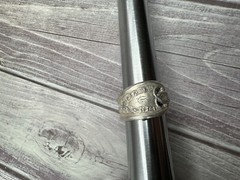 Vintage Silverplate D Star Spoon Ring Size 11.75 #129