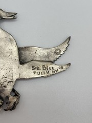 Vintage 1968 Sid Bell Tully NY Goose / Duck Brooch / Pin Sterling Silver