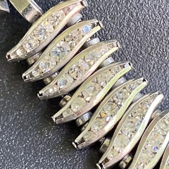 VNTG 1950’S SIGNED ESHA RANDEL CHANNEL SET RHINESTONE ADJ. NECKLACE CHOKER RARE