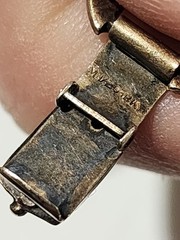 VINTAGE GOOD QUALITY TRIFARI? KATZ? 1/20 12KT GF AMETHYST GLASS BRACELET
