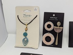 Vintage Pendant Lot Terra Necklace Charm Jewelry Set Mostly NWT 11pc