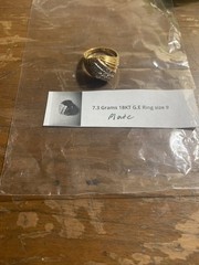18kt Gold Plate Ring Size 9