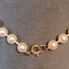 Faux Pearl Necklace and Bracelet