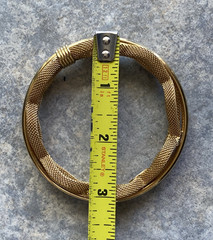 Vintage FRANCOIS Signed Gold Tone Mesh Bangle Bracelet