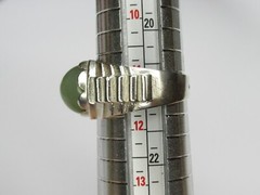 Vintage USSR sterling silver ring 925 star, nephritis, 8,2 gr, ring size 11,5.