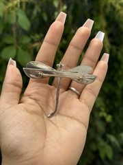 Whimsical Vintage Sterling Silver Dragon Fly Brooch 17.14 Grams