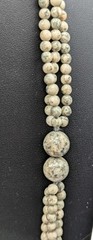 Feldspar Stone Beaded Necklace 30 Inches