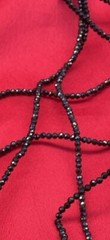 VINTAGE NWT THAI FACETED MARKASITE SWIRL NECKLACE 925 CLASP 4 STRING
