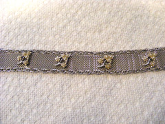 Vintage LISA JEWELS Mesh 7” Bracelet With Seed Pearl Flowers elegant 1970’s