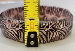 Vintage 80s Chunky Lucite Bangle Bracelet Glitter Asymmetrical Animal Print 8.5
