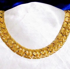 VTG NAPIER GP BRAIDED WOVEN CHAIN 16″ NECKLACE ELEGANT CLASSIC EXC