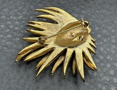 Vintage Gold Tone Pink Purple Orange Enamel Fish Brooch Pin