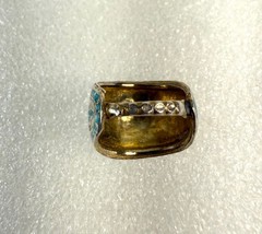 Vintage Sterling Silver Enamel Ring Size 3.25