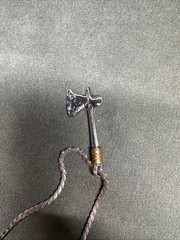Vintage Tomahawk Axe Charm Pendant On A Matching Chain Hatchet Axe Charm