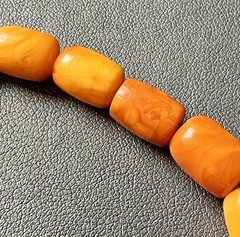 Vintage Soviet Baltic Amber Graduated Butterscotch Marbled 33g Necklace 26.5”