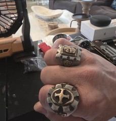 Mexican Biker Ring Native American Indian Head Warpath Vintage