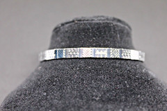 Stainless Steel Vintage Style Open Bangle Braclets With Carvings Inlay Set Of 3