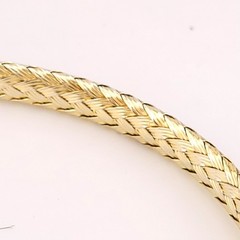 Dyadema Sterling Silver Gold Vermeil Mesh Braided Weave Basket 6.5″ In Bracelet