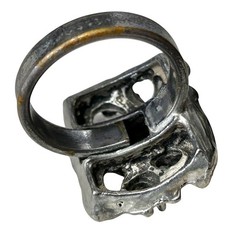 Tapani Vanhatalo Finland Brutalist Bracelet Ring Set Silver Plated Pewter Modern