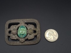 Vintage Max Neiger Egyptian Revival Pharaoh Brooch Czech Art Deco Pin