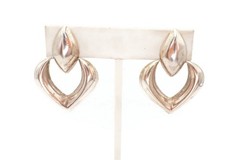 Vintage Sterling Silver 925 Clip On Earrings