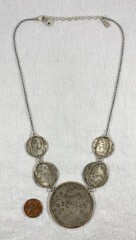 J&I Jessica & Ian Gibson Sterling Silver Copper Modernist Style Necklace 37 Gms