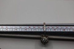Rhinestone Disco Ball Ring Sterling Silver