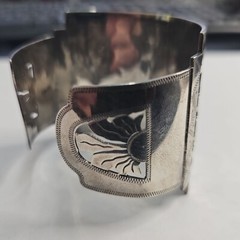Vintage Reich Silver Guatemala Ornate Sterling Cuffs Bracelet 6.5in 62.1g H62