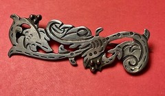 A Vintage Silver Brooch With .980 Parts Silver. Made In Taxco Mexico.