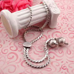 Monet Lariat Slide Silver Tone Cobra Filigree Dangle Ball Adj to 20″ Necklace