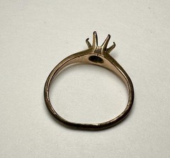 2 Vintage Gold Shell Rings, Unknown Sizes & No Stone