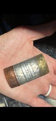 Signed J.H. Modernist Silver Copper Brass Brooch Pendant Studio Art 25.25g