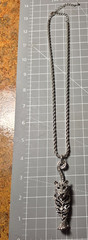 JTV Off Park Collection Crystal Tiger Pendant Necklace & Stud Earrings Set