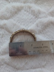 Vintage 1974 Avon Queensbury Victorian Revival Gold Tone Purple Crystal Bracelet