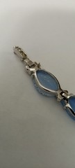 Jomaz Blue Poured Glass Fruit Salad Leaves Link Bracelet