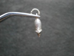 Small Plain Simple Bell Vintage Puffed Sterling Silver Bracelet Charm Pendant